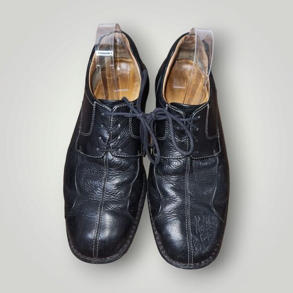 Johnston & Murphy Shuler Bicycle Oxfords Leather 20-7222 Black Lace up 10 - Picture 8 of 15